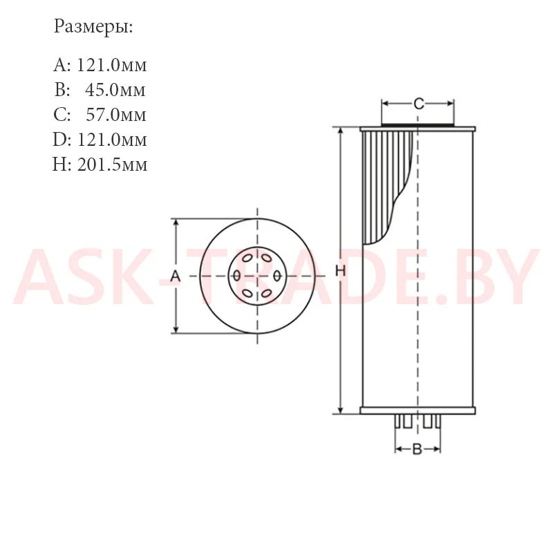 Фильтр масляный SH 4040 "SCT"