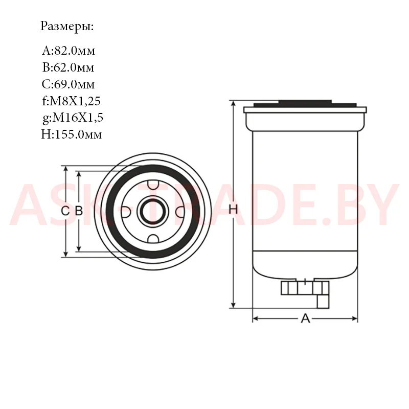 Фильтр топливный ST 302 SCT