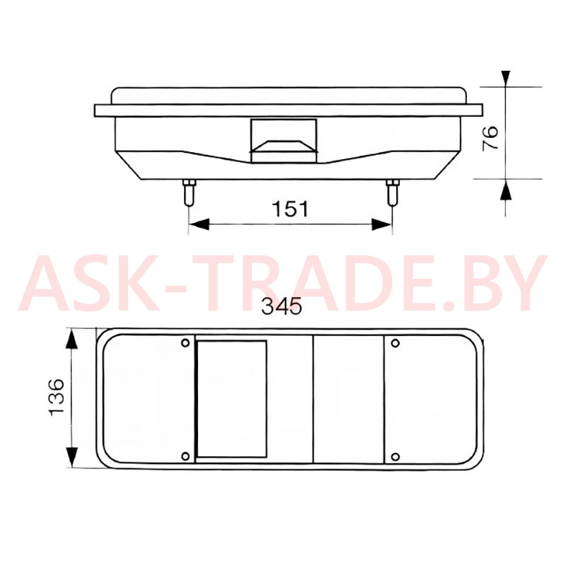 0205 Фонарь задний 5 секц. левый