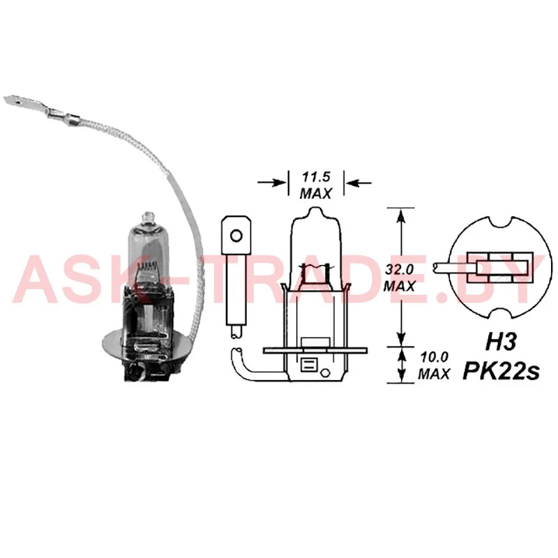 202723 12V 55W автолампа H3 BOSCH