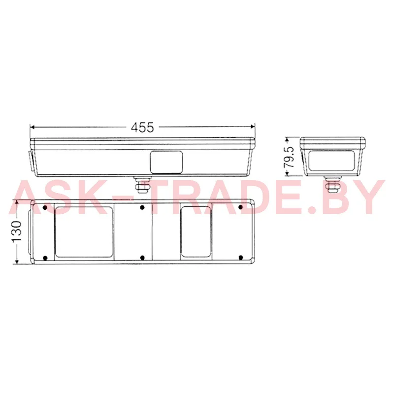 7462.3716 Фонарь задний МАЗ правый  РФ