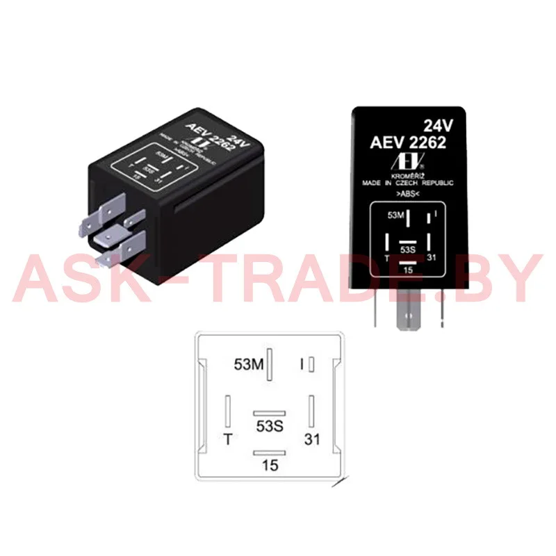 Прерыватель (реле) стеклоочистителя АМАЗ  6-конт. AEV 2262