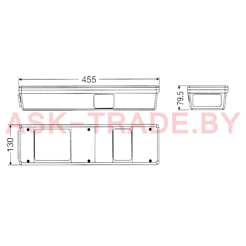 7472.3716 Фонарь задний МАЗ LED левый