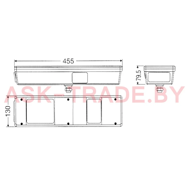7472.3716 Фонарь задний МАЗ левый РФ