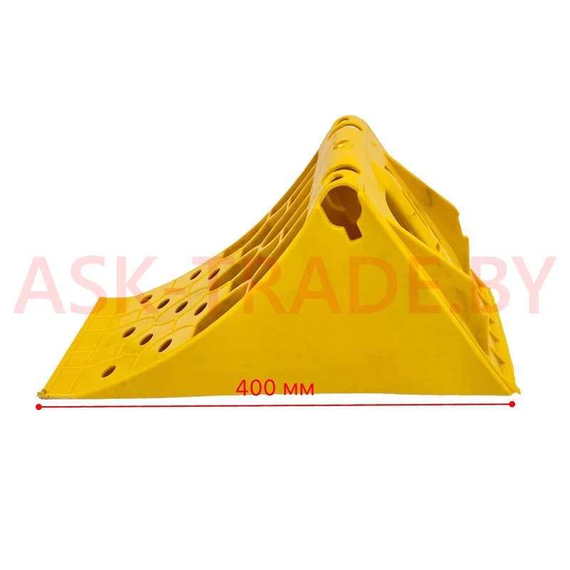 Упор противооткатный 160мм (пластик) желтый