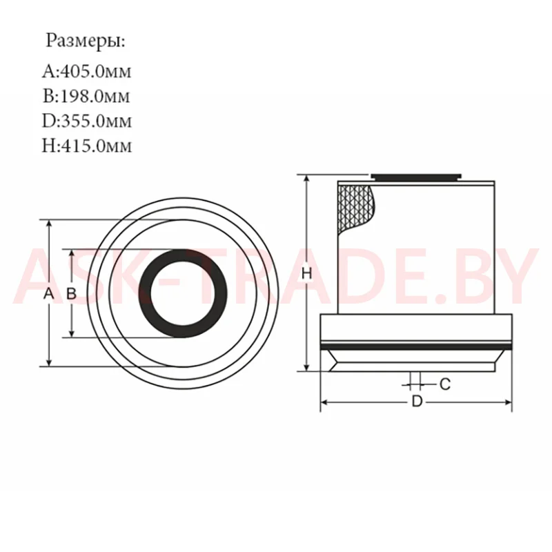 Фильтр воздушный SB 966 "SCT"