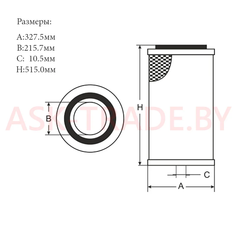 Фильтр воздушный SB 972 "SCT"