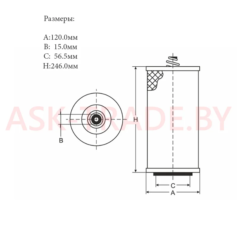 Фильтр масляный SH 408 "SCT"(аналог H12 110/2 MANN)