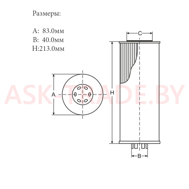 Фильтр масляный SH 450 "SCT"