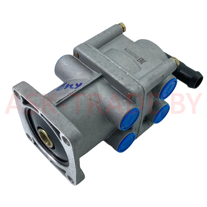 Кран тормозной 2-х контурный 4613150760 аналог (8 вых., трубка)