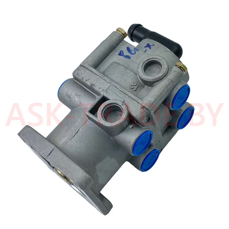 Кран тормозной 2-х контурный 4613150760 аналог (8 вых., трубка)