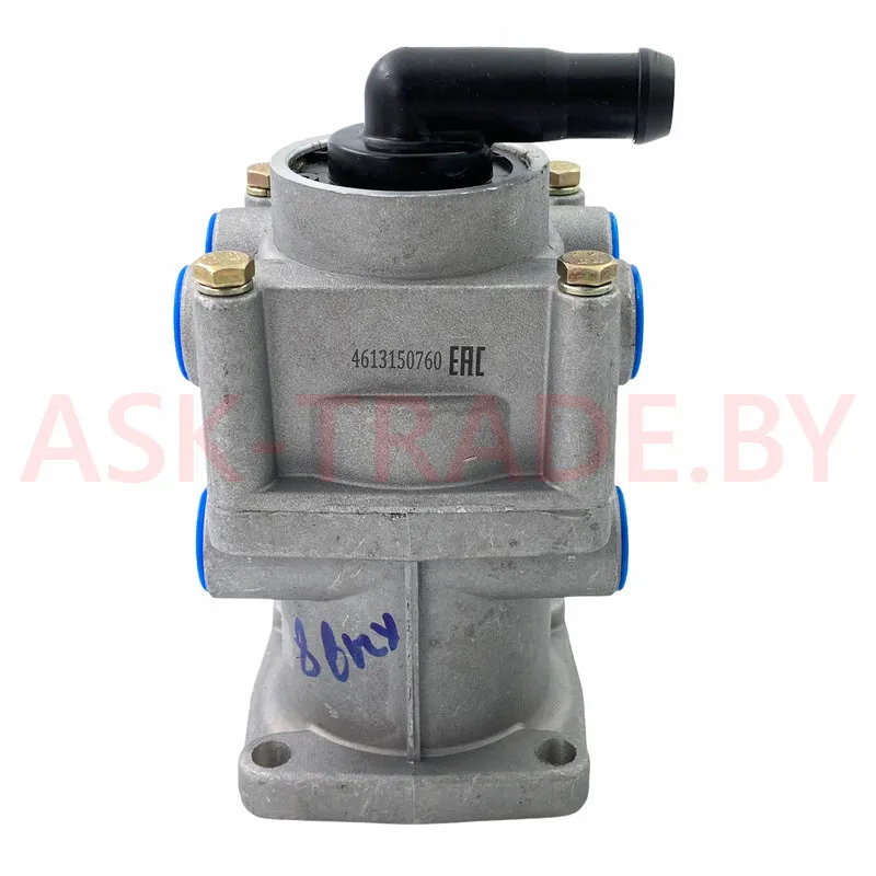 Кран тормозной 2-х контурный 4613150760 аналог (8 вых., трубка)