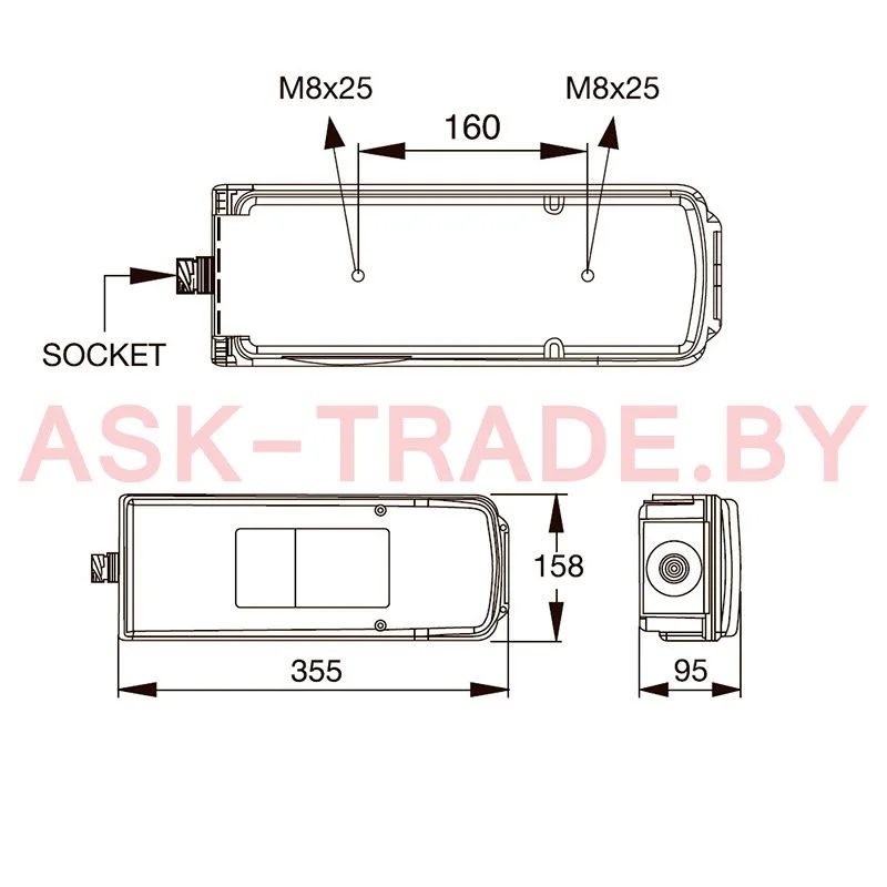 0099 (511613)  Фонарь задний VOLVO левый (АМР разъем)