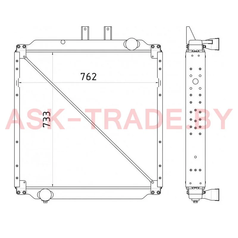 Радиатор 5550В3Т-1301010 ЯМЗ 536 Е4 РБ