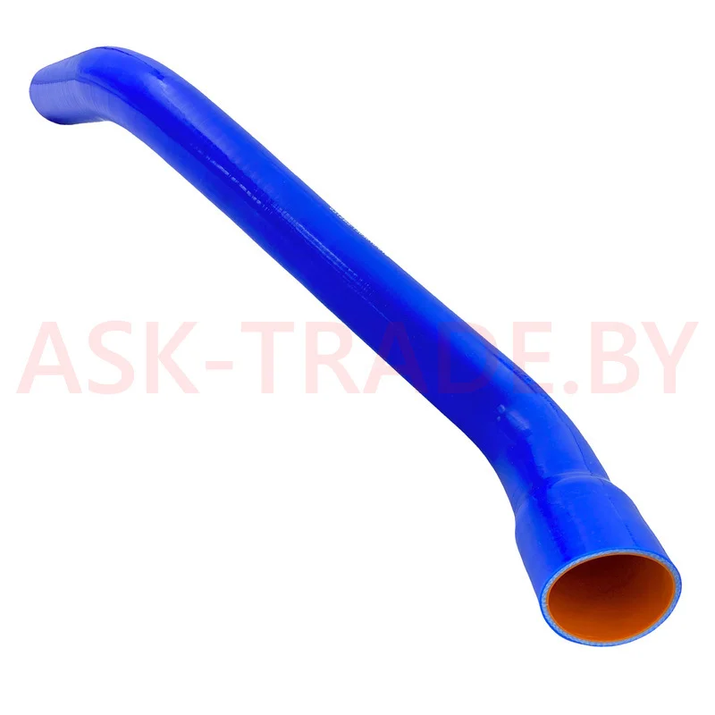 Патрубок радиатора верхний (кривой) 6312В5-1303010-010 (D-50/56мм, L-680мм) СИЛИКОН