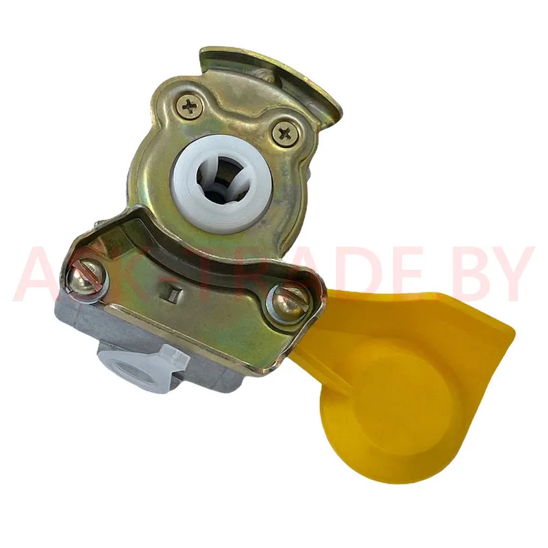 Головка соединитель. М16 с клап. (на тягач) 64226-3521111 желтая