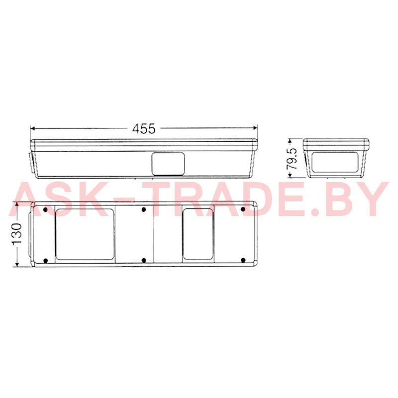 7462.3716 Фонарь задний МАЗ правый РБ