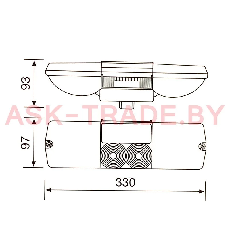 112.01.15-01 Фонарь задний 3 секц. правый 24В LED