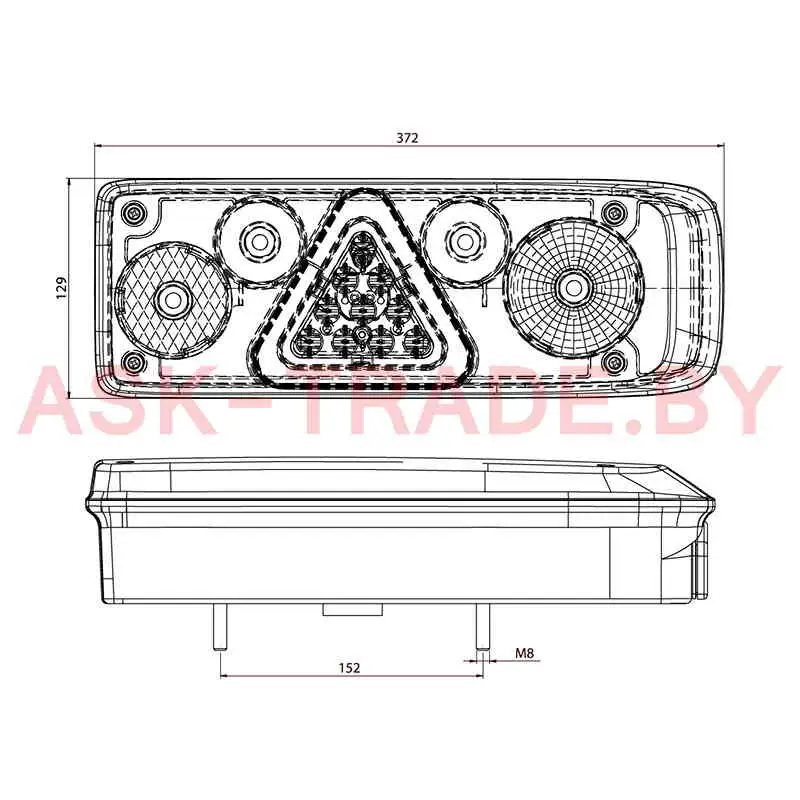 Фонарь задний TD-50-418 R KOGEL с указ.габар , LED прав STELLOX
