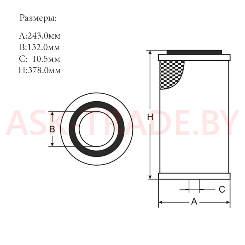 Фильтр воздушный SB 970 "SCT"