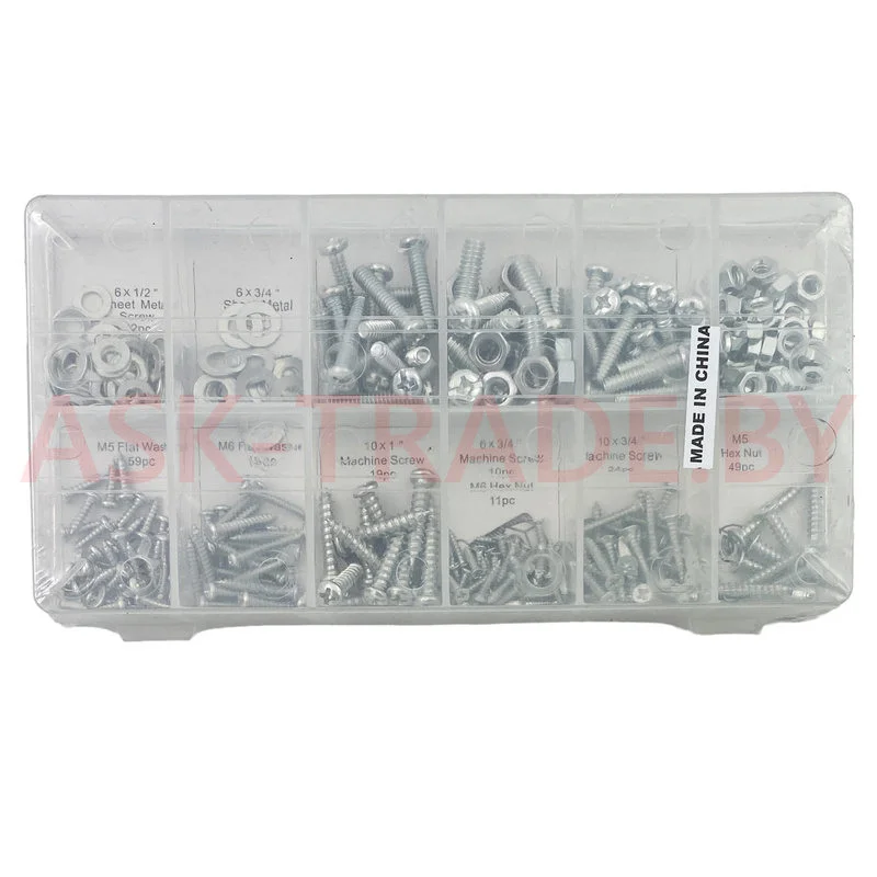 Набор гаек и болтов 347 шт