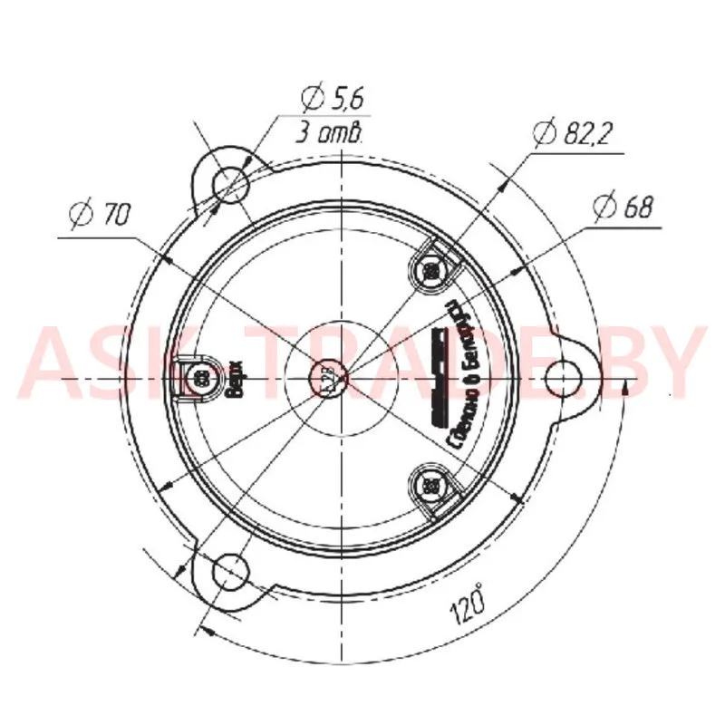 Фонарь РАУС17.3731010 передний белый